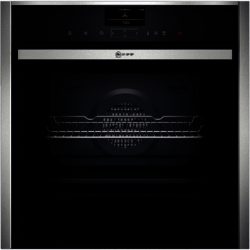 Neff B57VS24N0B Built In Single Oven in Stainless Steel with Added Steam
